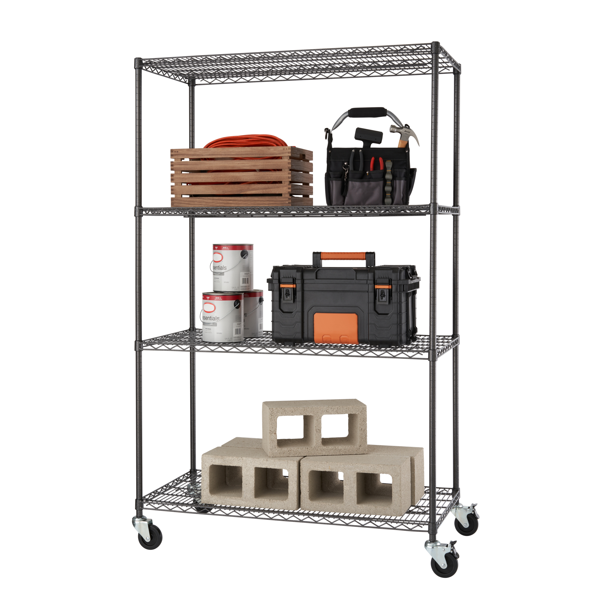 TRINITY 4Tier 48"x24"x72" Wire Shelving